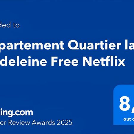 Appartement Quartier La Madeleine Free Netflix Paříž Exteriér fotografie